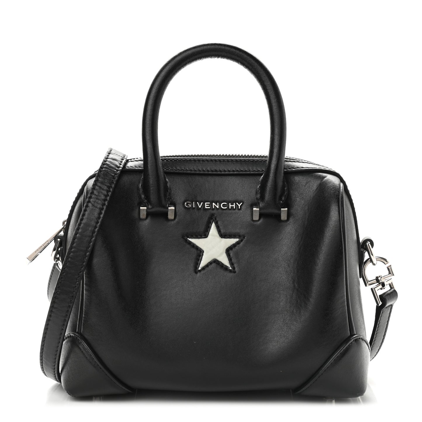 Calfskin Star Micro Lucrezia Black Silver