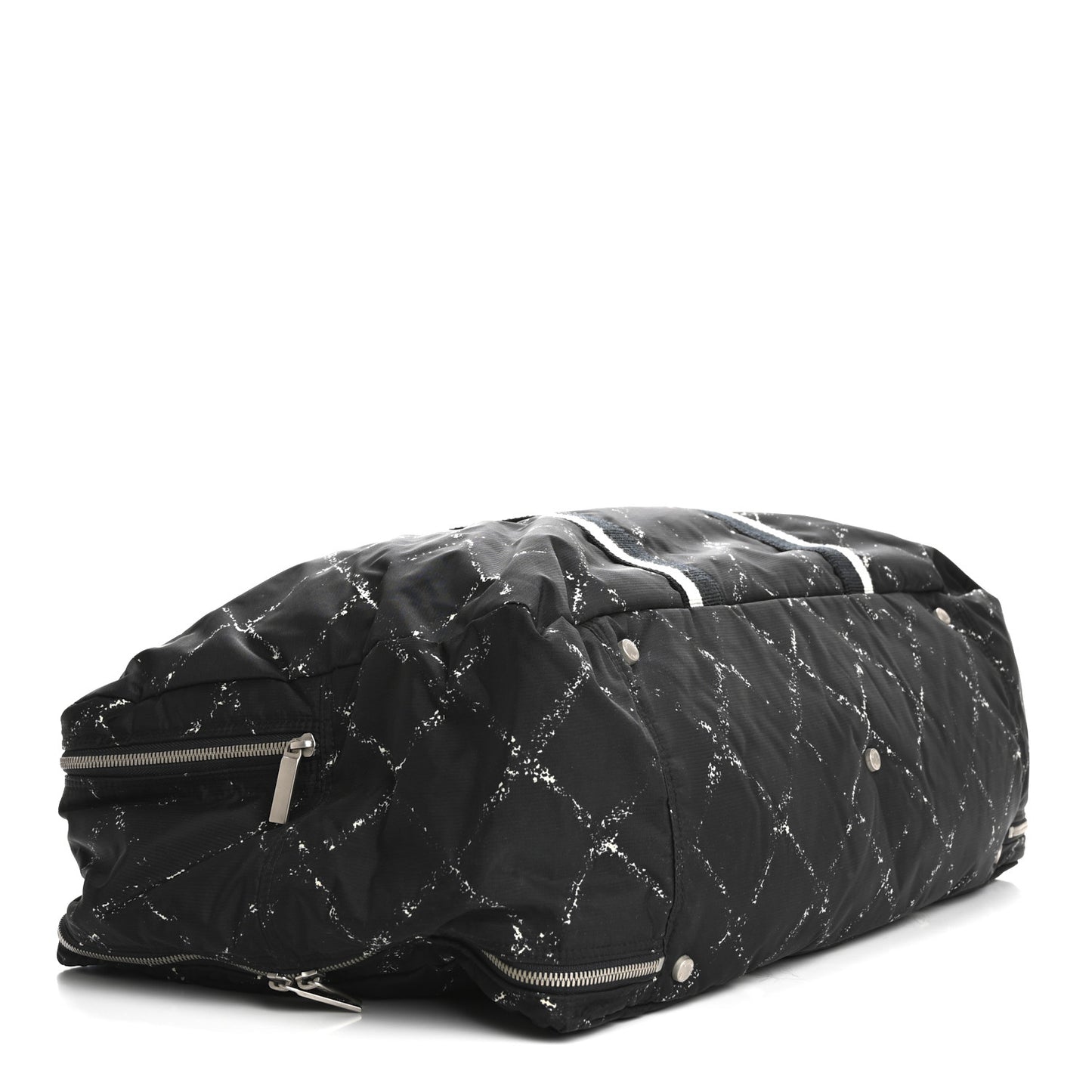 Nylon Large Travel Duffle Bag Black