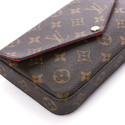 Louis Vuitton Monogram Pochette Felicie Chain Wallet Fuchsia 14 of 17