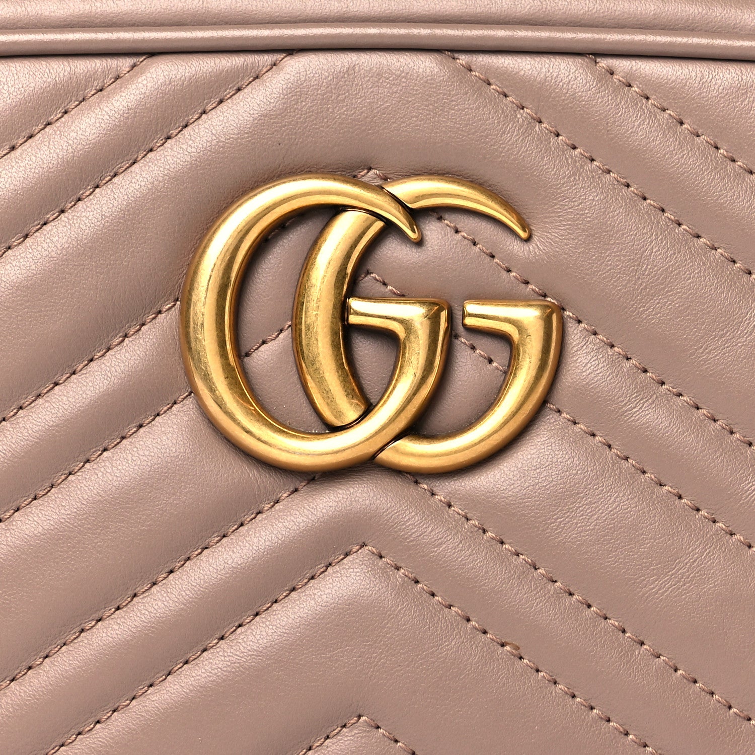 Gucci Calfskin Matelasse Small GG Marmont Chain Shoulder Bag Porcelain Rose 9 of 11