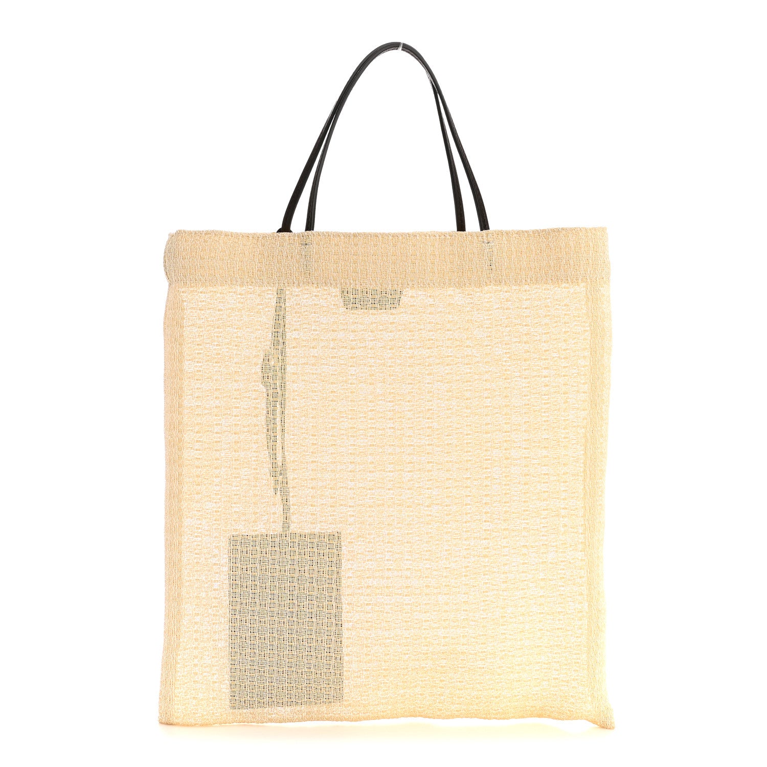 The Row Mesh Saddle Calfskin Mini Barn Tote Bag Ivory 1 of 10