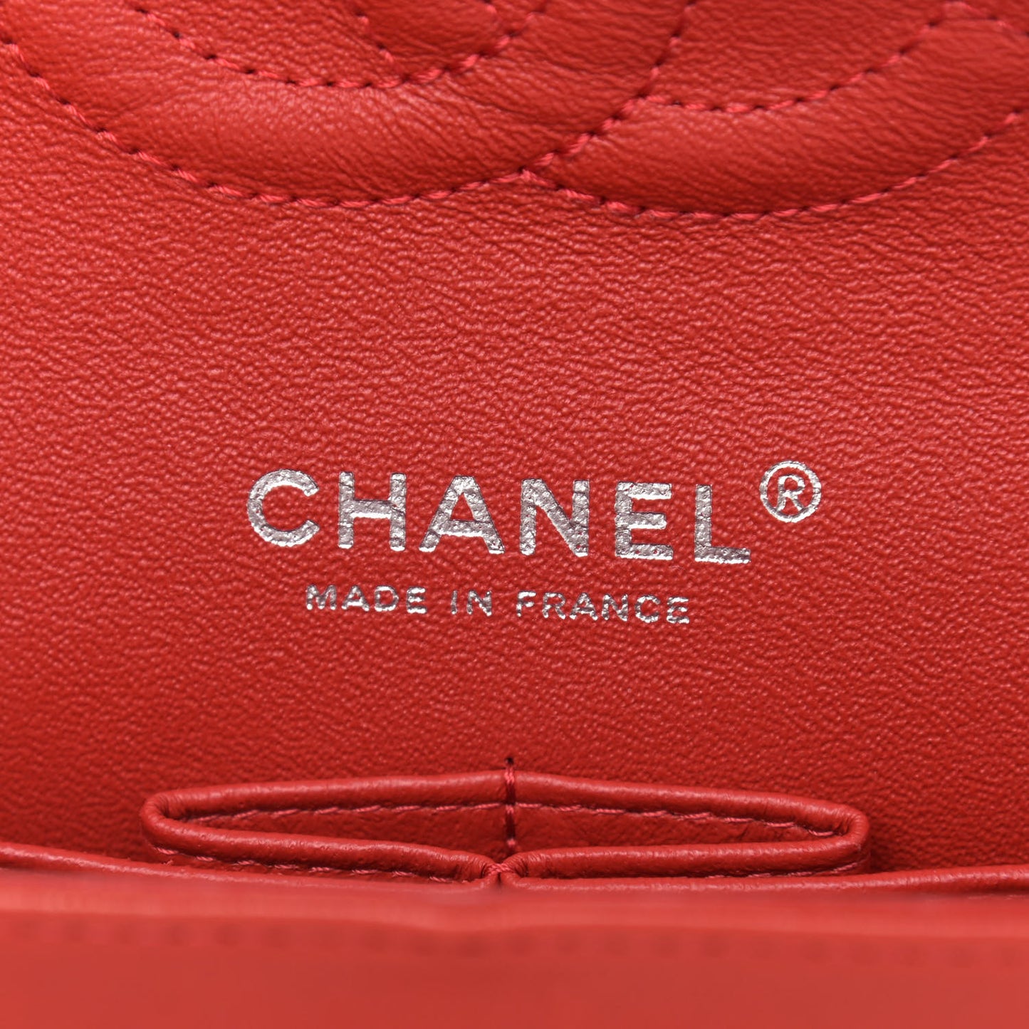 Lambskin Quilted Medium Double Flap Red