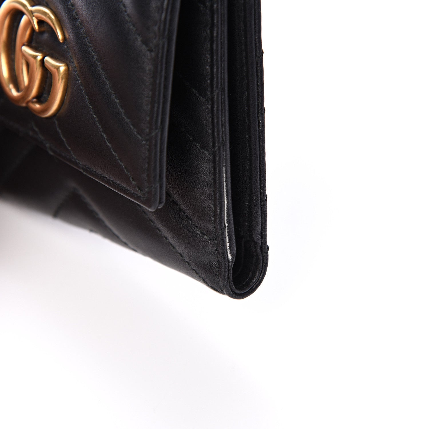 Gucci Calfskin Matelasse GG Marmont Wallet Black 9 of 10