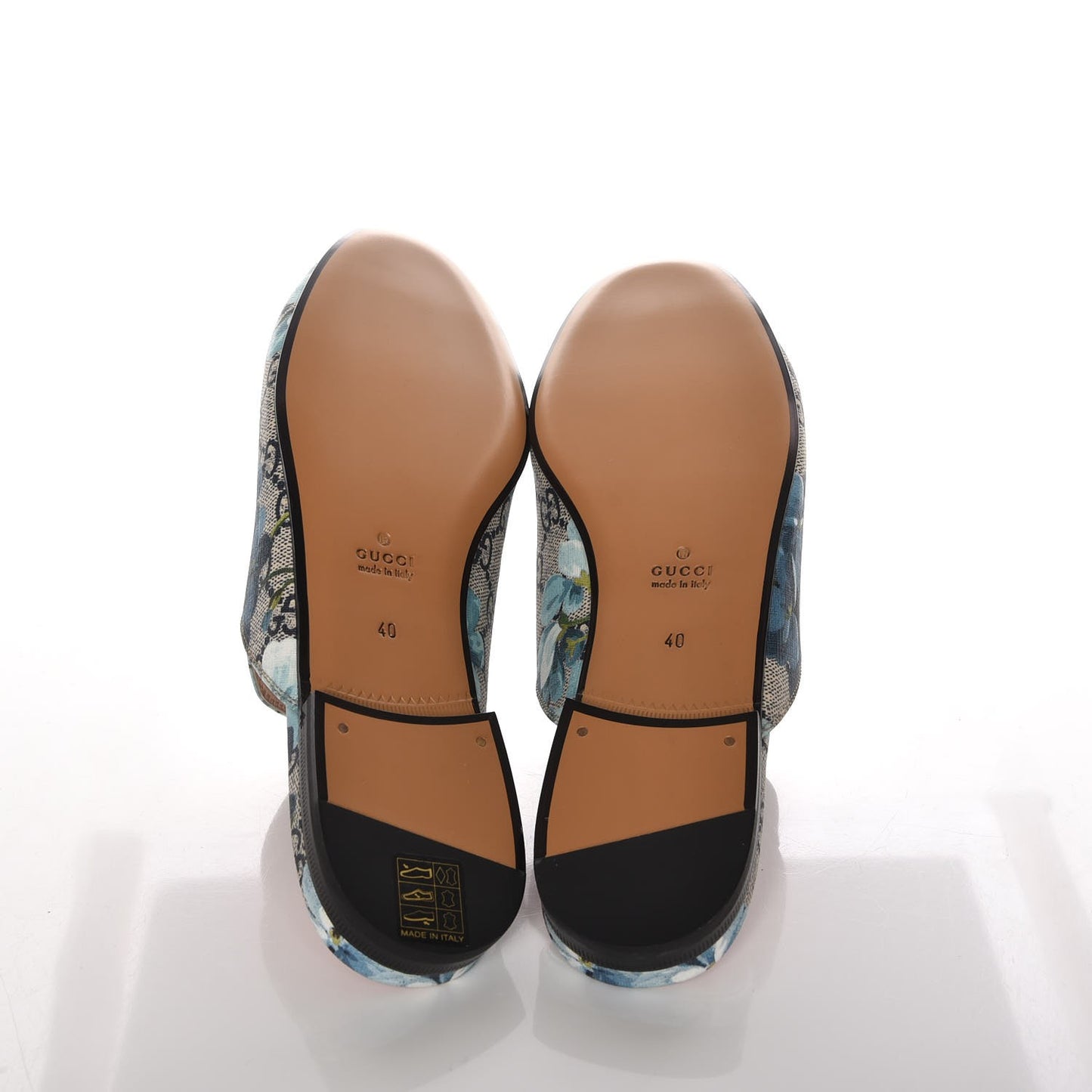 GG Supreme Monogram Blooms Womens Princetown Slippers 40 Beige Blue Navy Hibiscus Red