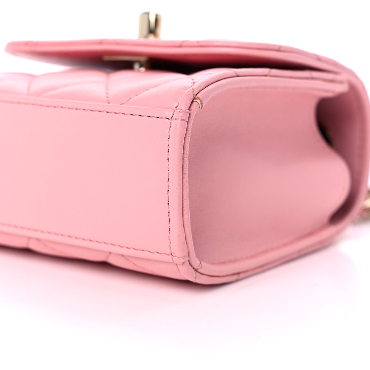 Lambskin Quilted Mini Trendy CC Clutch With Chain Pink