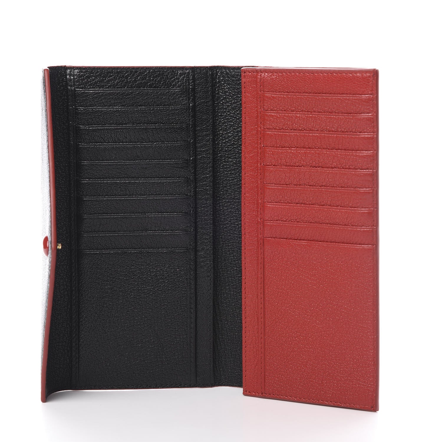 Miu Miu Goatskin Madras Love Envelope Wallet Black 5 of 9