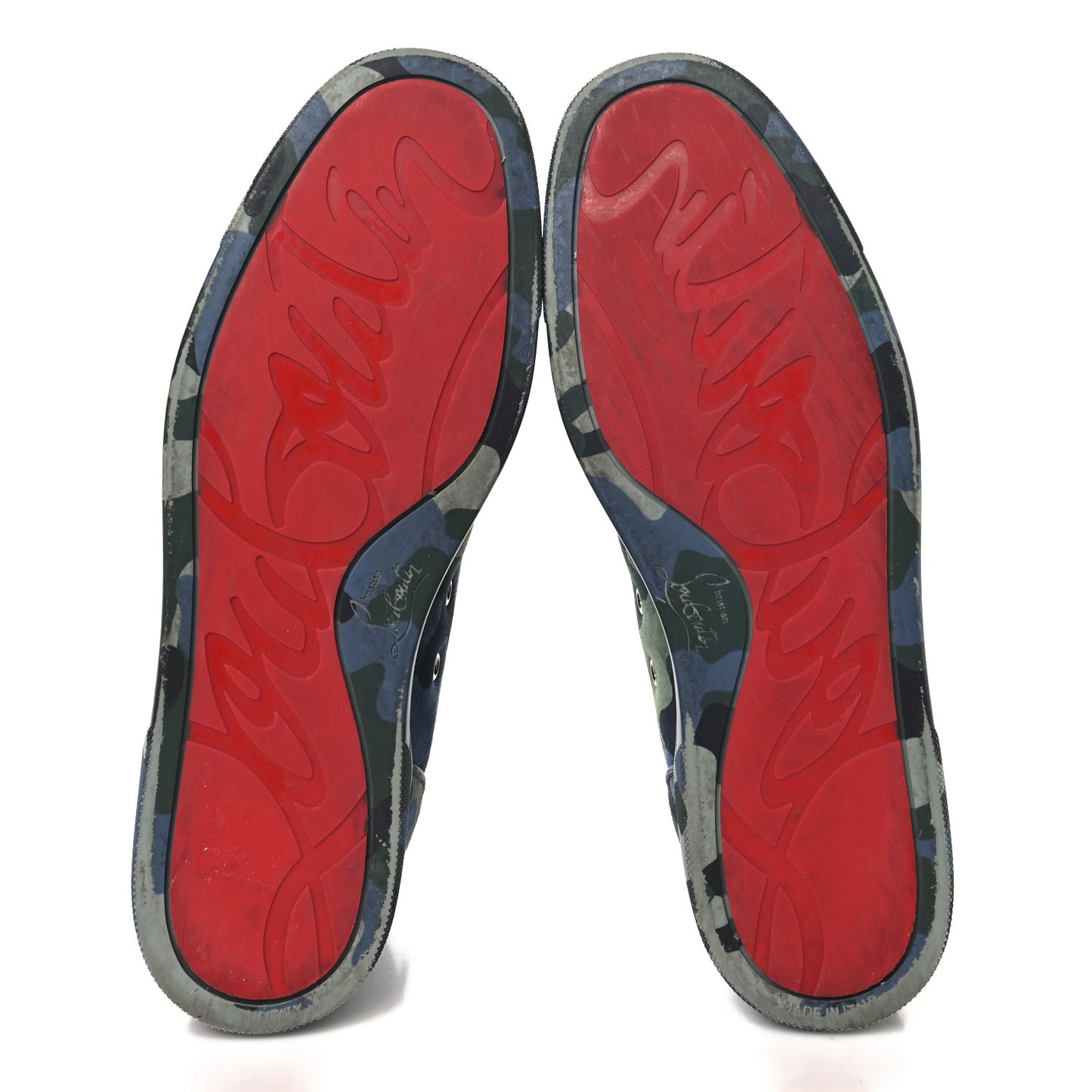 Veau Velours Camouflage Louis Orlato High Top Sneakers 43 Multi