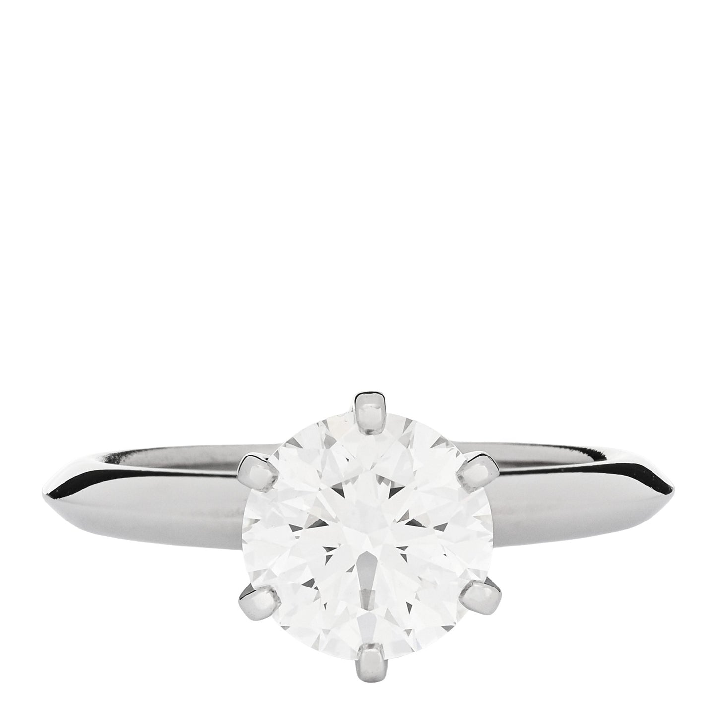 Platinum Diamond 1.67ct Solitaire Engagement Ring 51 5.75