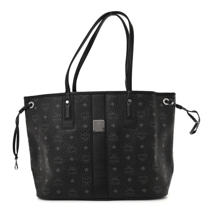 MCM Visetos Medium Liz Reversible Shopper Tote Black 2 of 16