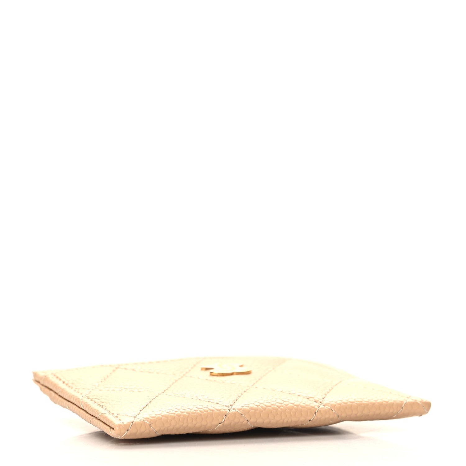 Chanel Caviar Quilted Card Holder Beige 4 of 9