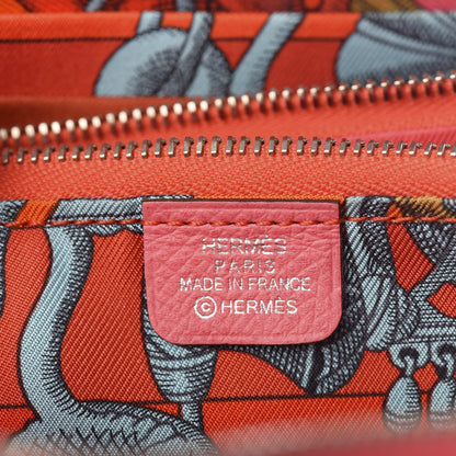 Hermes Epsom Silk'In Compact Wallet Rose Azalee 5 of 8