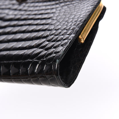 Gucci Crocodile Clutch Black 10 of 11
