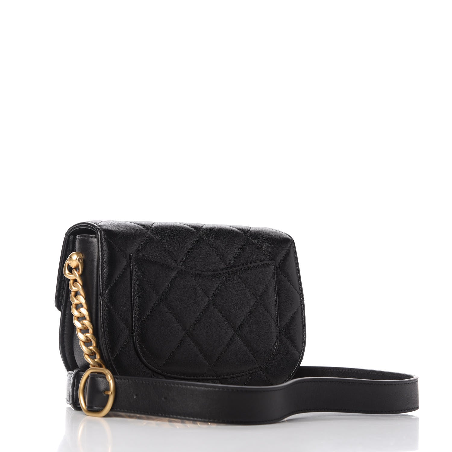 Chanel Calfskin Quilted Moon Messenger Black 3 of 10