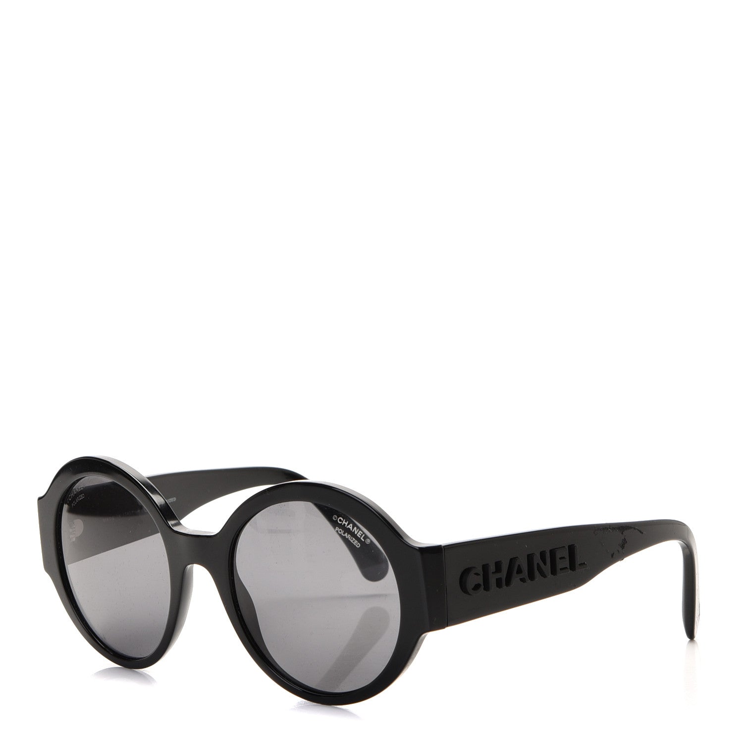 Chanel Acetate Polarized Round Sunglasses 5410 Black 1 of 6