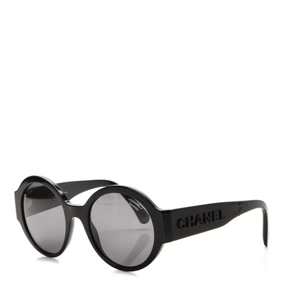Chanel Acetate Polarized Round Sunglasses 5410 Black 1 of 6
