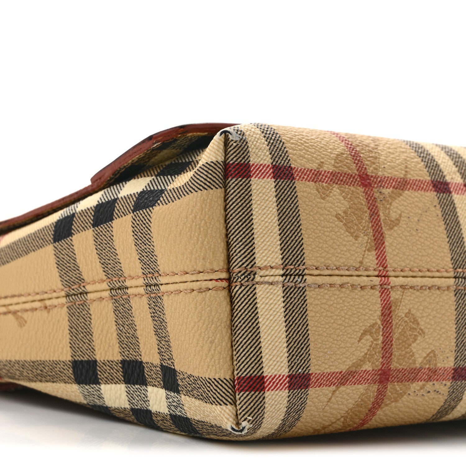 Burberry Haymarket Check Shoulder Bag Brown 9 of 16