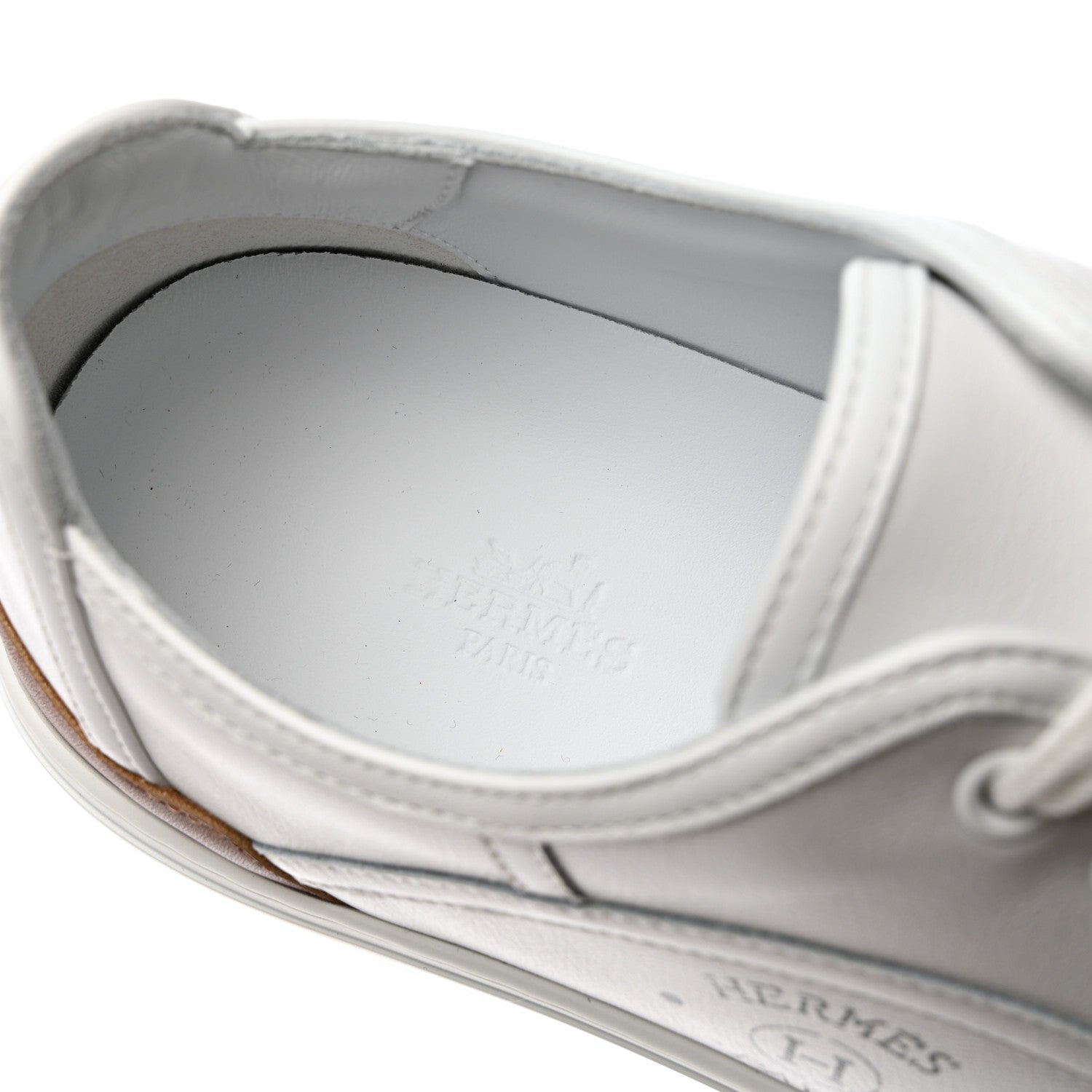 Hermes Calfskin Mens Get Sneakers 40 White 6 of 10