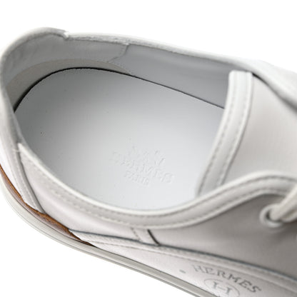 Hermes Calfskin Mens Get Sneakers 40 White 6 of 10