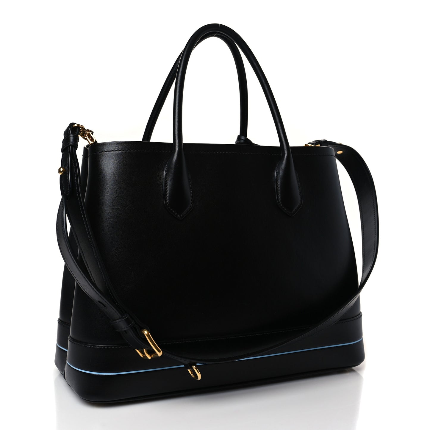 City Calfskin Cuir Medium Mirage Double Bag Black