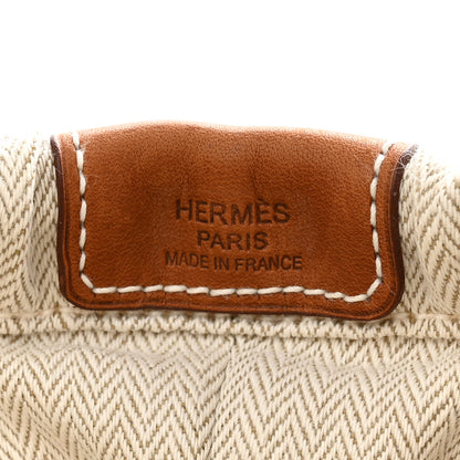 Hermes Canvas Barenia Fourbi 25 MM Pouch Naturel Fauve 6 of 10