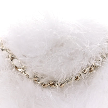 Chanel Lambskin Fur Quilted Round Clutch With Chain Ivory 9 of 11