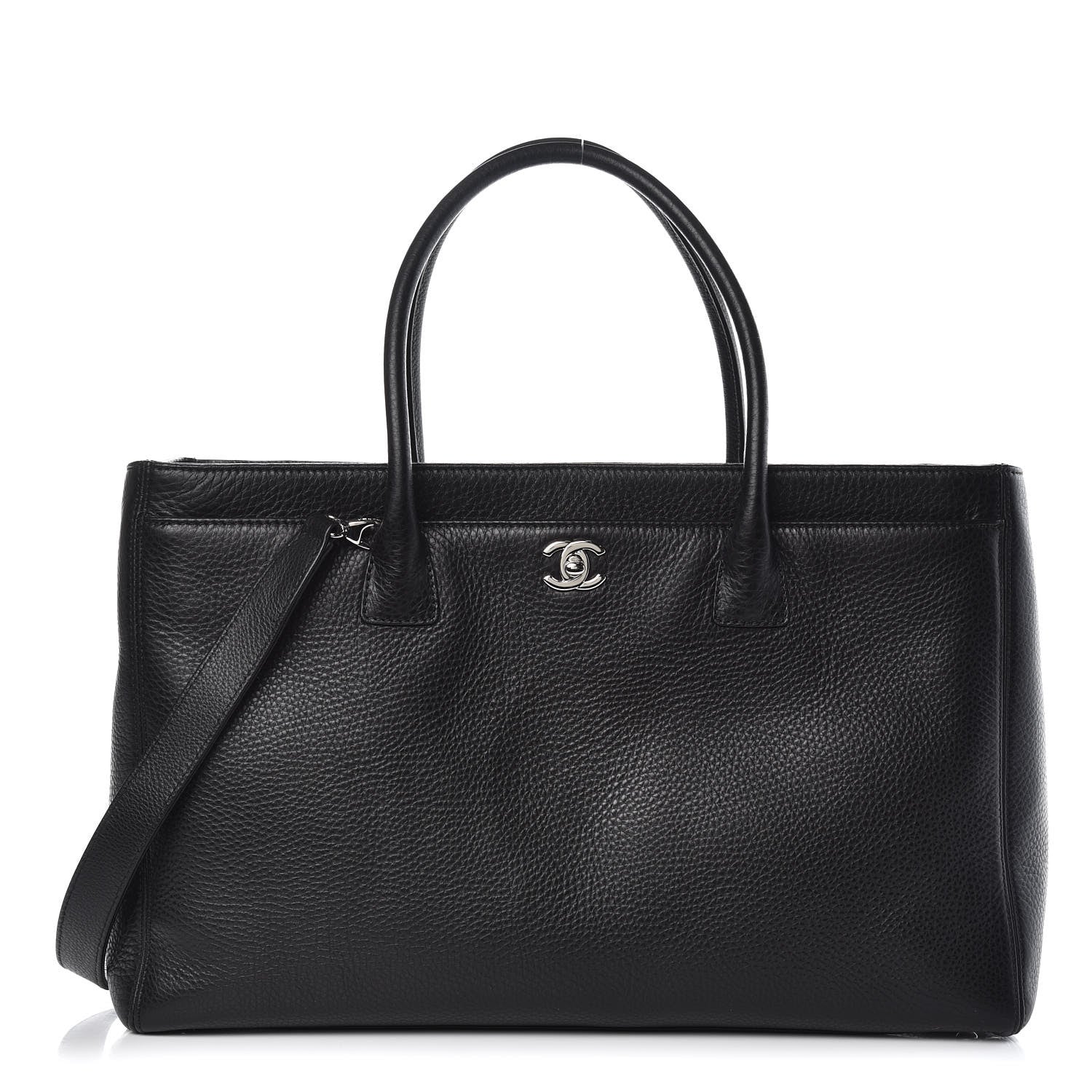 Chanel Calfskin Cerf Executive Shopper Tote Black 1 of 13