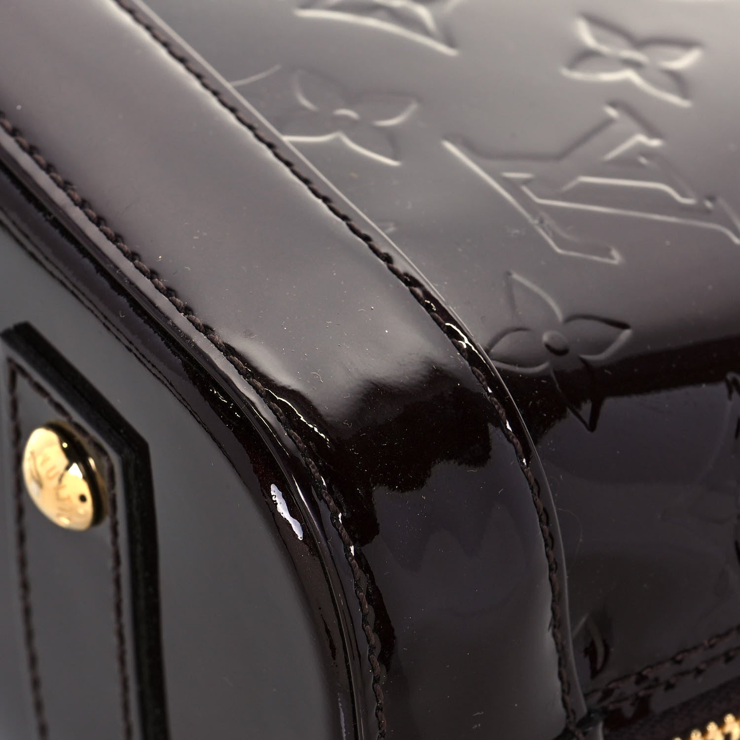 Louis Vuitton Vernis Alma BB Amarante 9 of 12