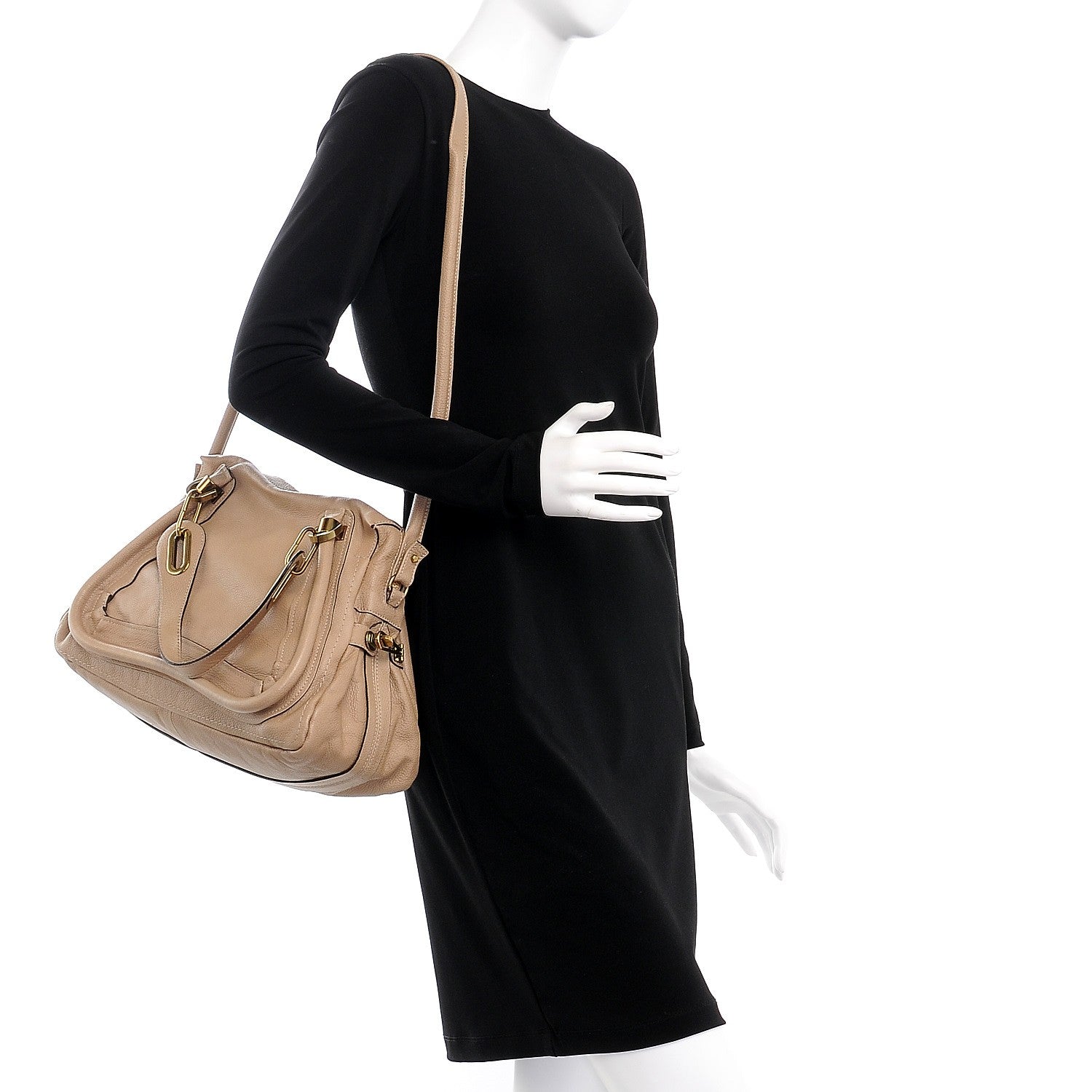 Chloe Calfskin Medium Paraty Beige 2 of 15