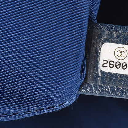 Chanel Denim Quilted Medium Cosmetic Case Blue 7 of 10