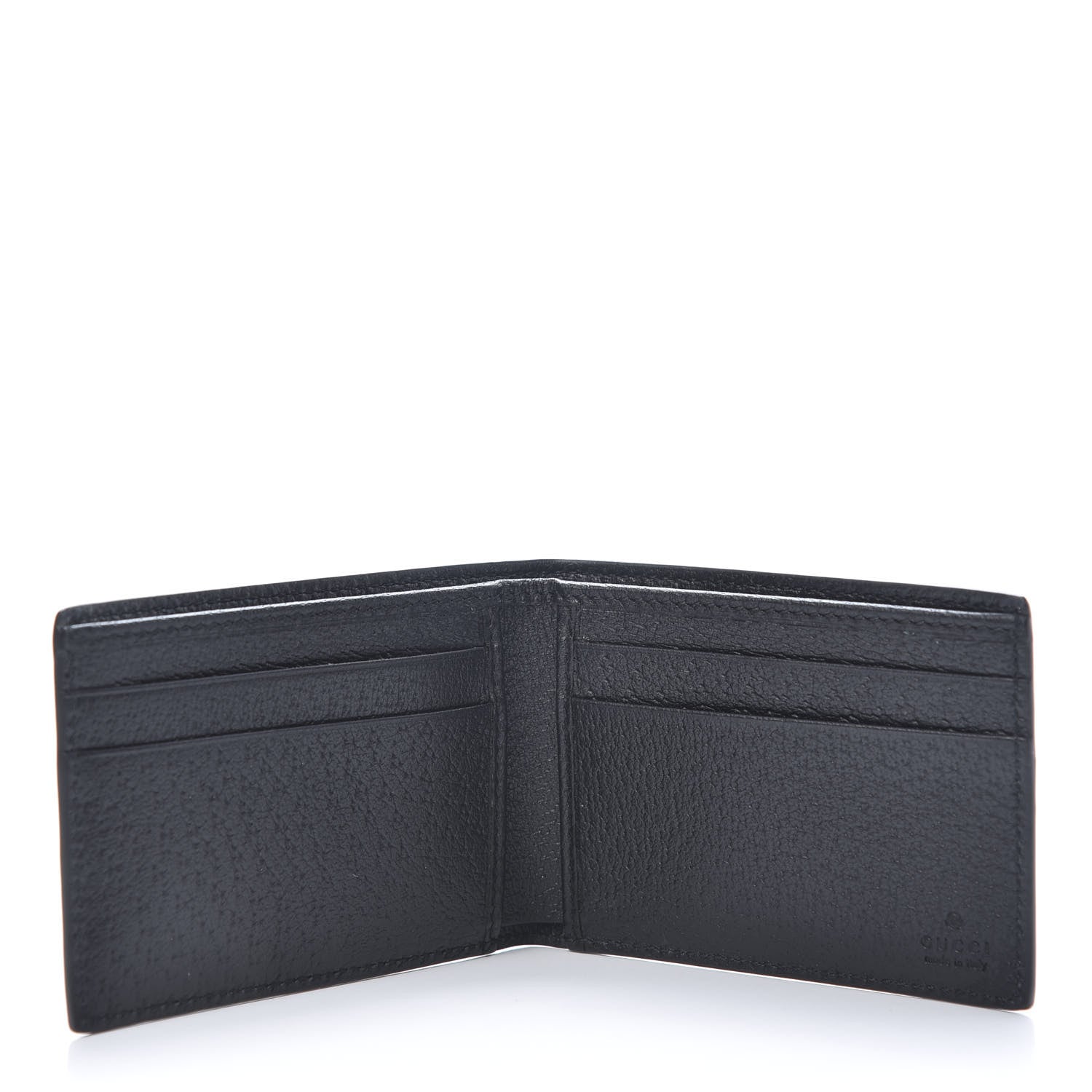 Gucci Calfskin Boar Effect GG Marmont Bi-Fold Wallet Black 5 of 7