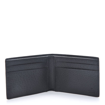 Gucci Calfskin Boar Effect GG Marmont Bi-Fold Wallet Black 5 of 7