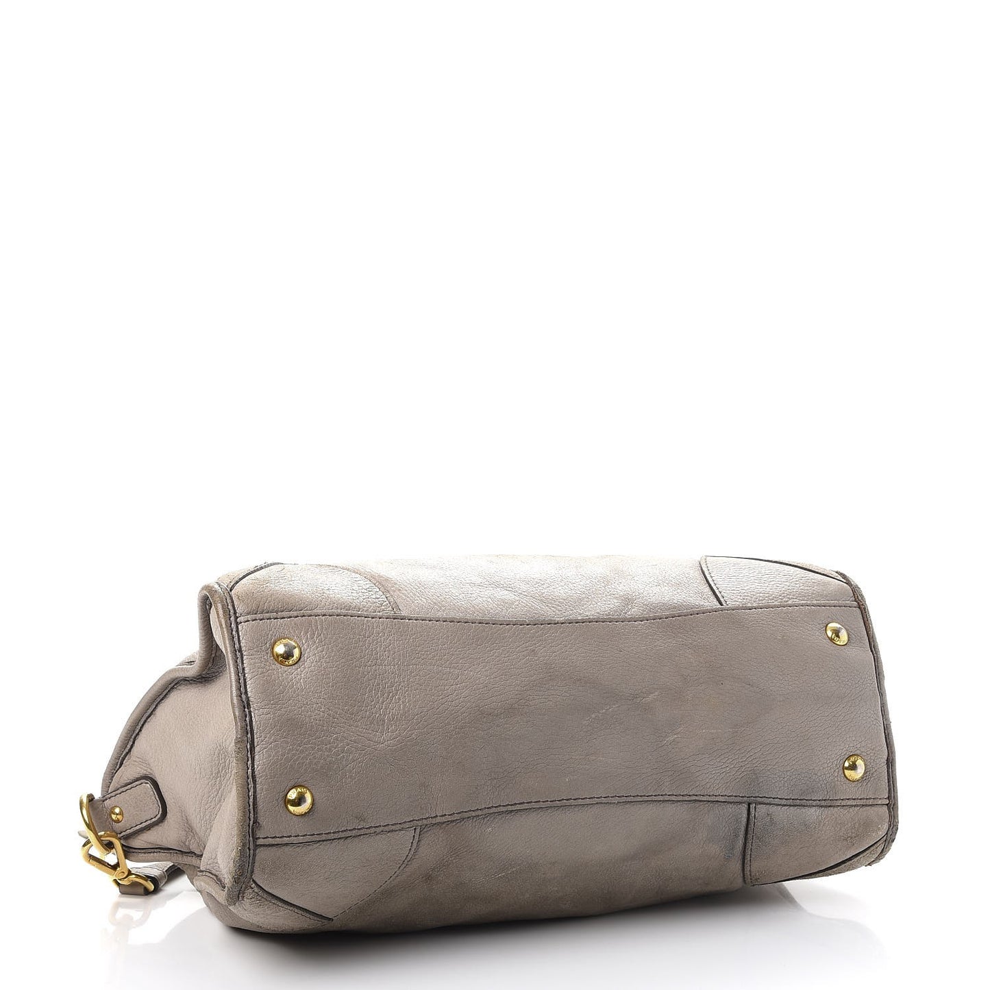 Cervo Deerskin East West Top Handle Bag Pomice