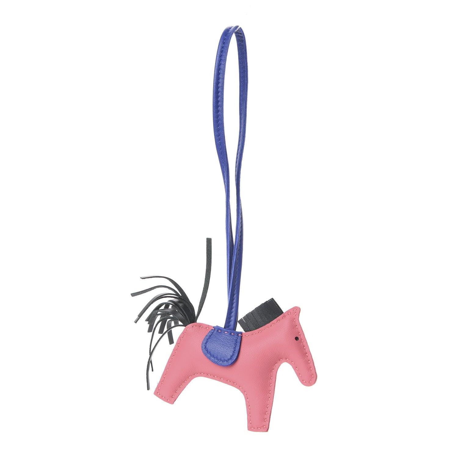 Hermes Milo Lambskin Grigri Rodeo Horse Bag Charm PM Rose Azalee Vert Cypress Bleu Electrique 1 of 2