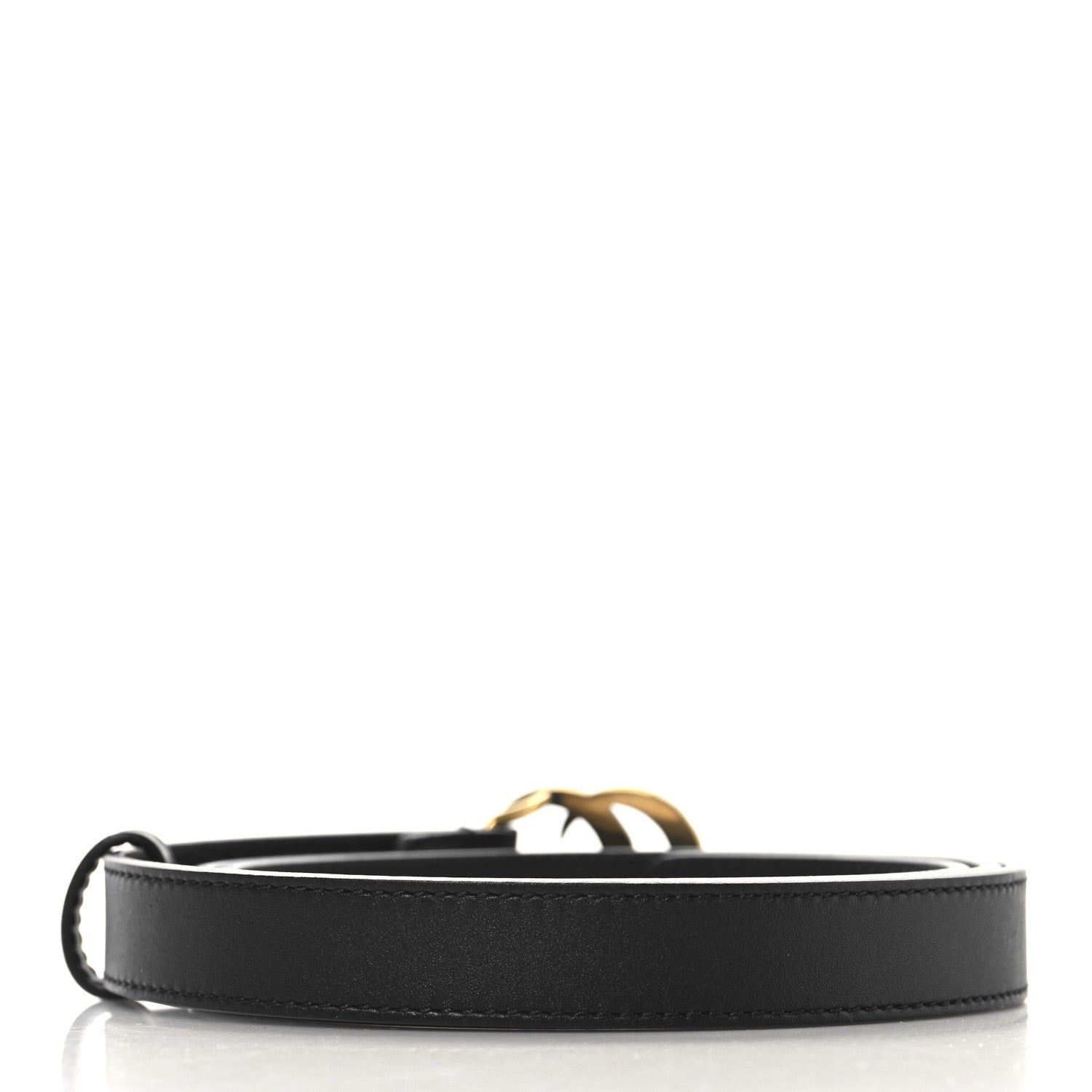 Gucci Calfskin Pearl Double G 20mm Belt 100 40 Black Cream 2 of 7