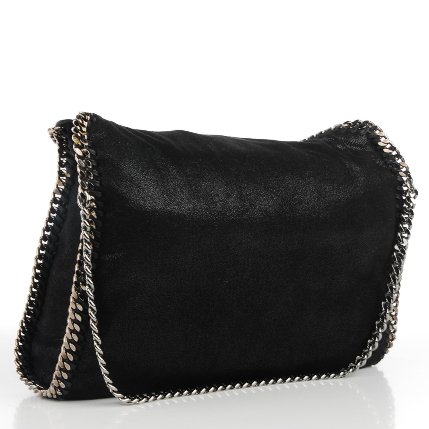 Shaggy Deer Falabella Fold Over Tote Black