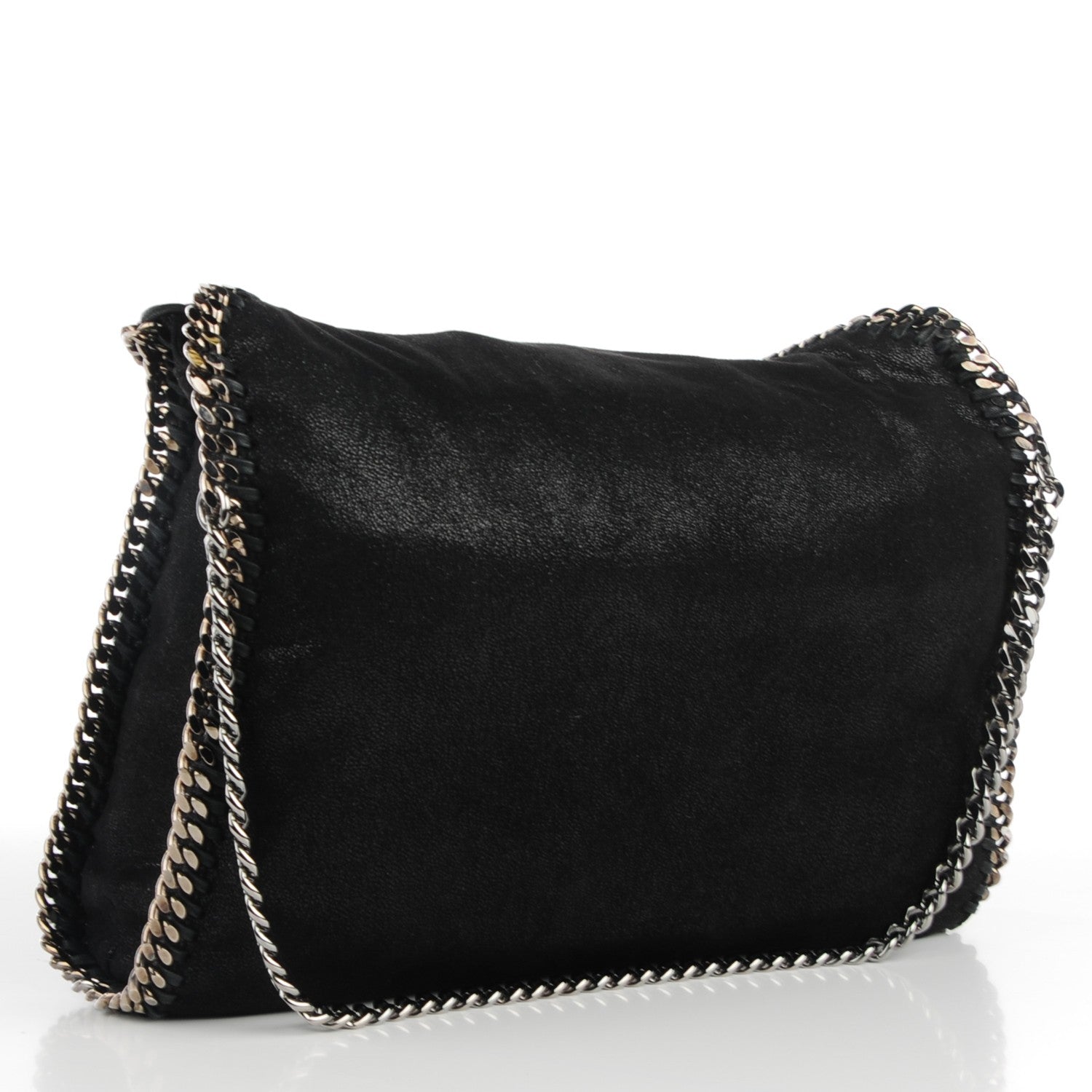 Stella McCartney Shaggy Deer Falabella Fold Over Tote Black 3 of 7