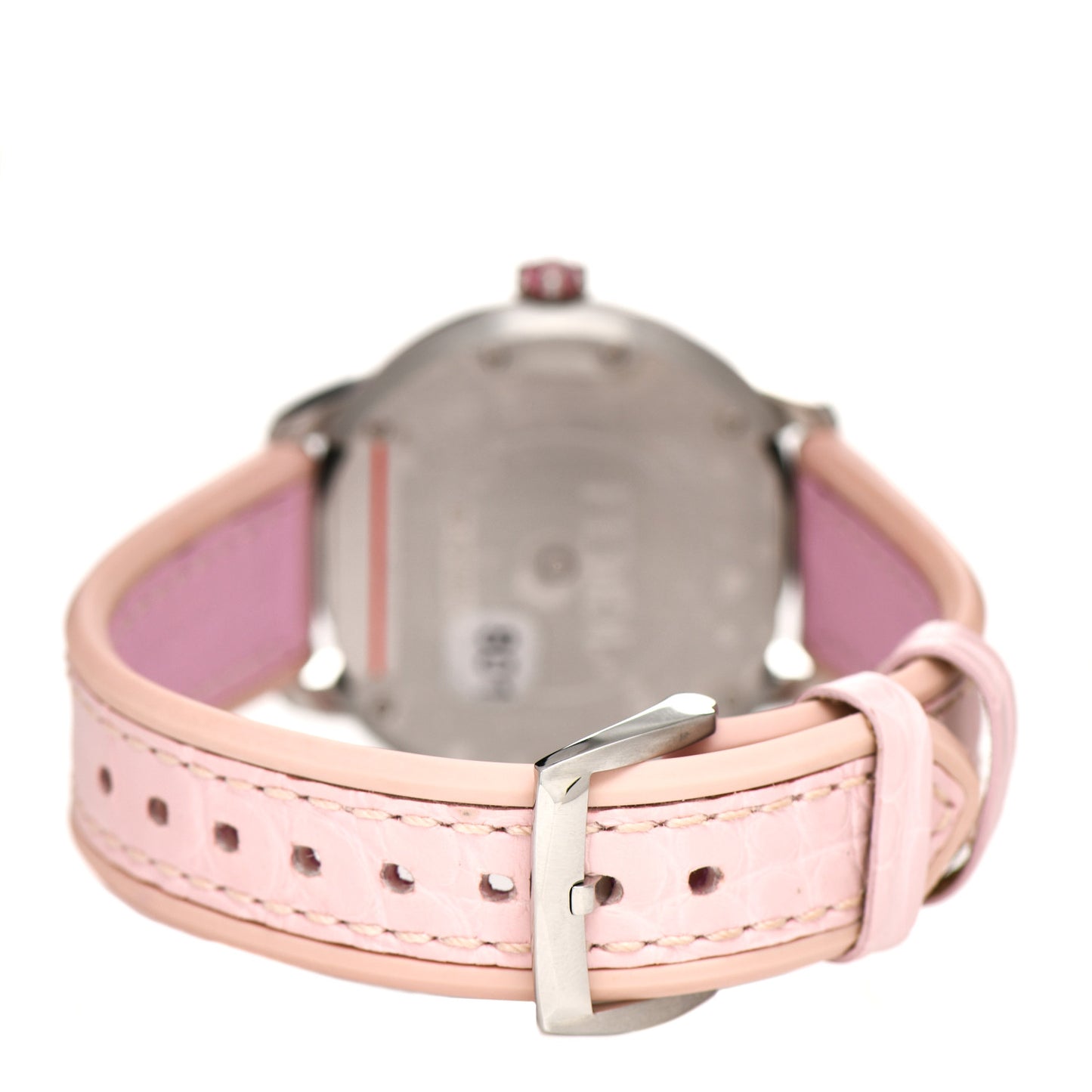 Stainless Steel Alligator Mother of Pearl Topaz Spinel 38mm Ishine Rotating Gem Quartz Watch