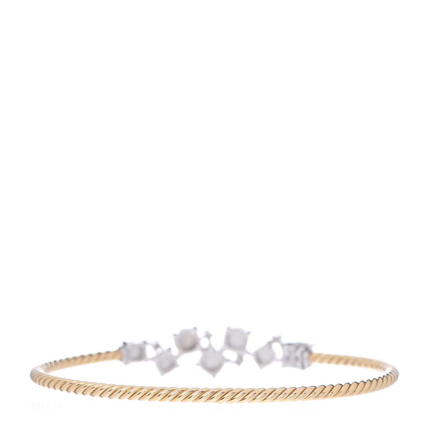 18K Yellow White Gold Diamond Precious Chatelaine Bracelet