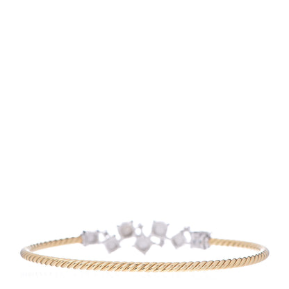 David Yurman 18K Yellow White Gold Diamond Precious Chatelaine Bracelet 3 of 4