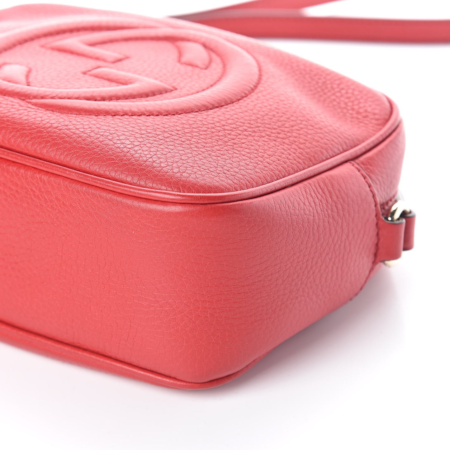 Pebbled Calfskin Small Soho Disco Bag Tabasco Red