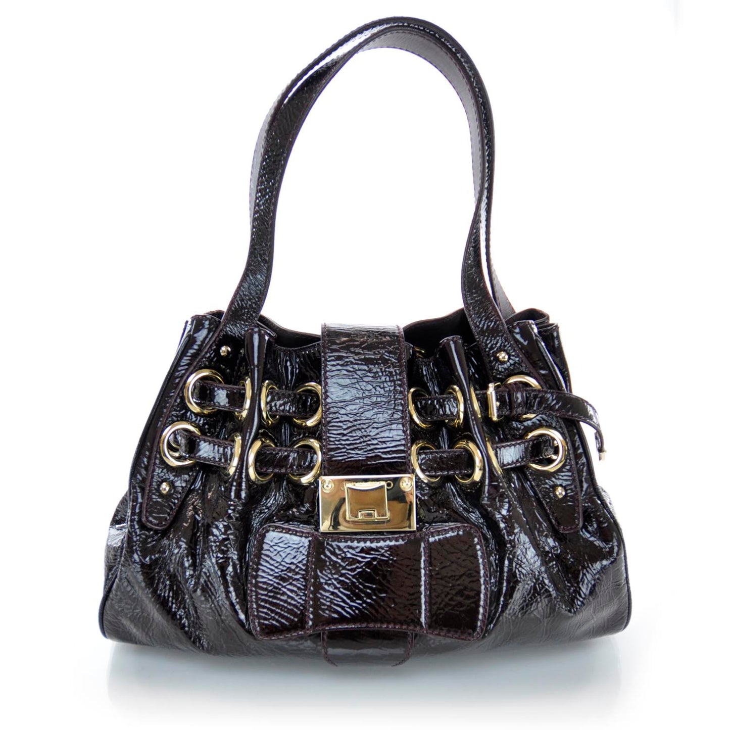 Crushed Patent Riki Burgundy