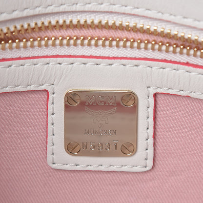 MCM Calfskin Visetos Monogram Millie Color Block Crossbody Bag Pink Tint 6 of 13
