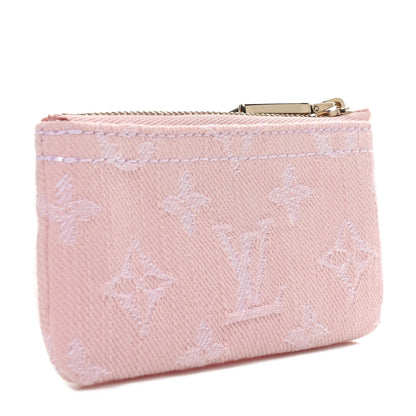 Louis Vuitton Monogram Denim Key Pouch Washed Pink 3 of 8