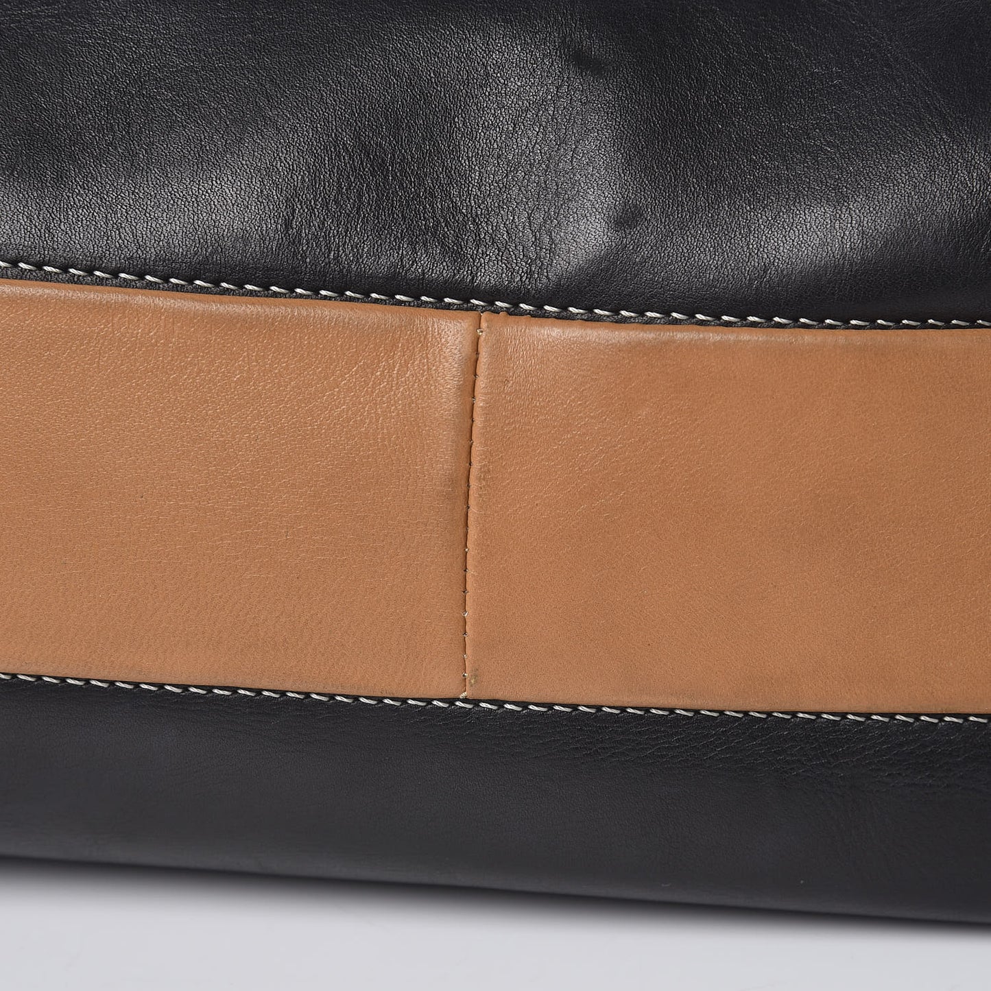 Lambskin Calfskin Band Twisted Cabas Black