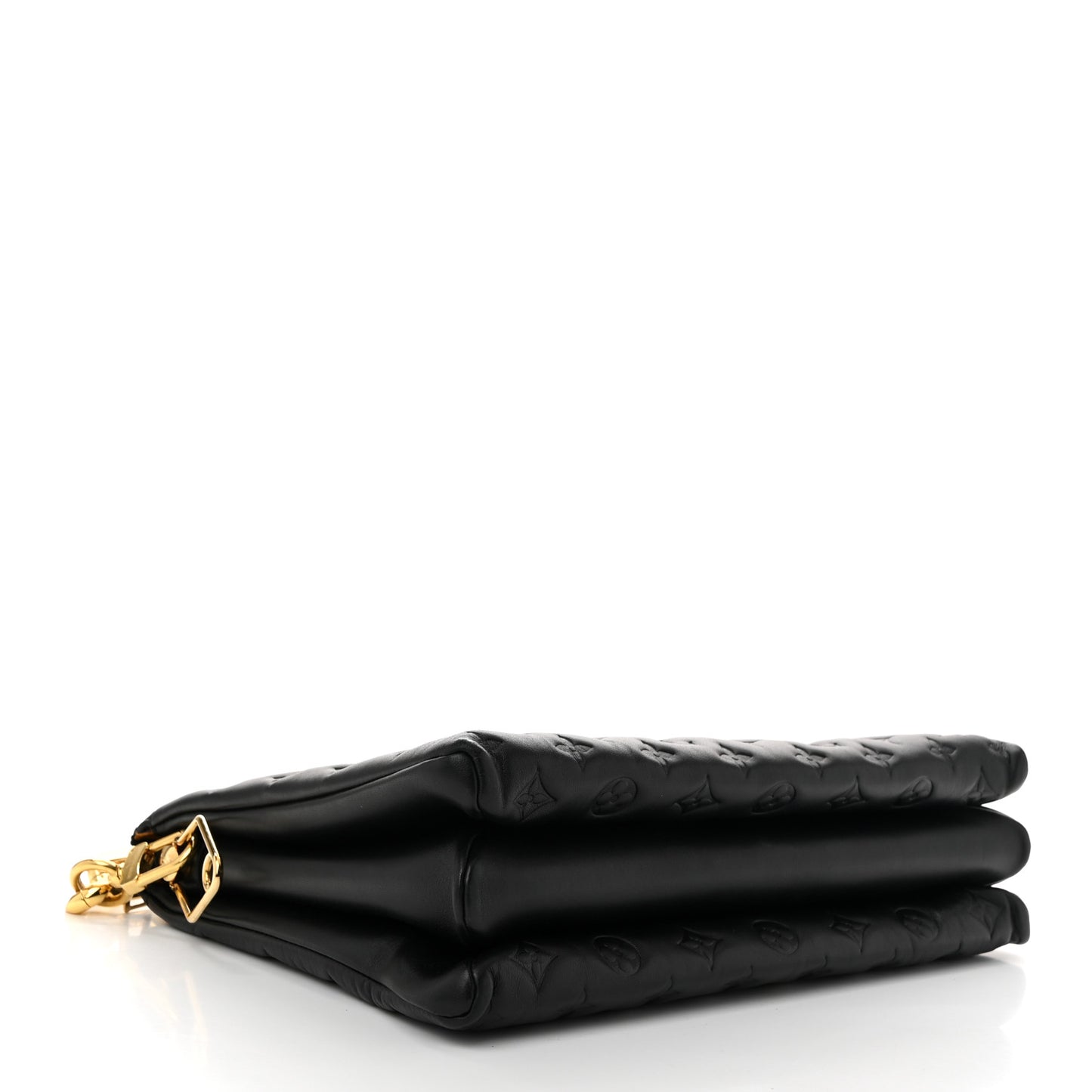 Lambskin Embossed Monogram Coussin MM Black