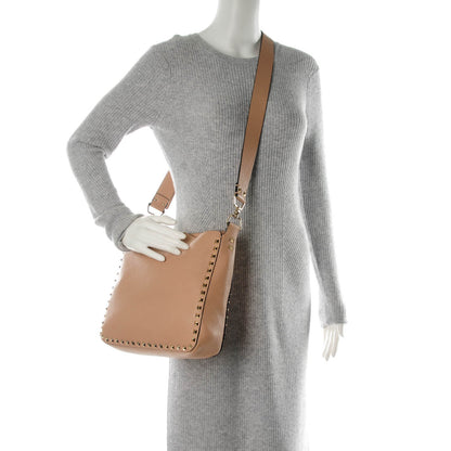 Valentino Garavani Pebbled Calfskin Small Rockstud Flip-Lock Messenger Bag Skin Sorbet 2 of 7
