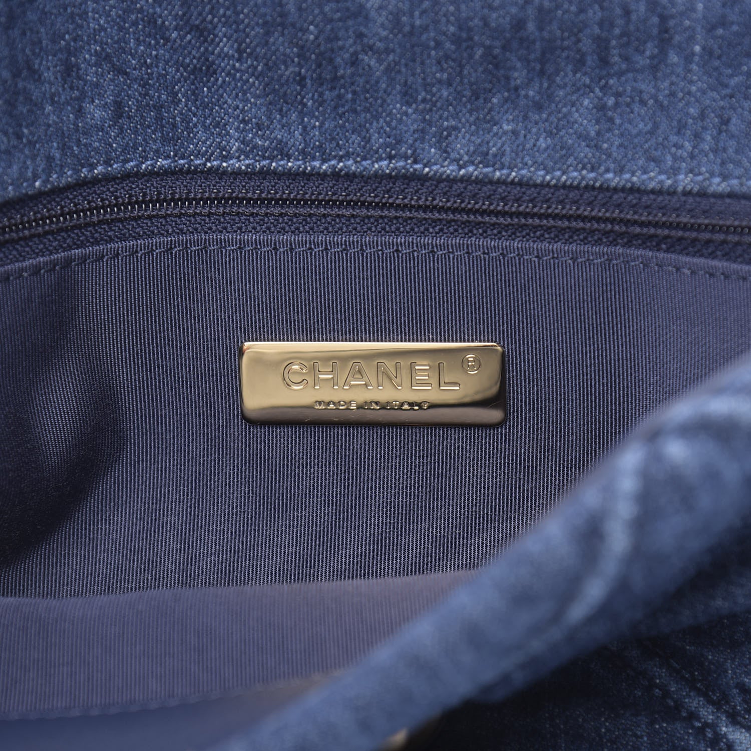 Chanel Denim Quilted Large 19 Flap Blue 6 of 11