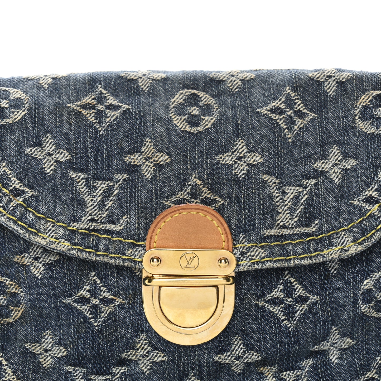 Monogram Denim Mini Pleaty Blue