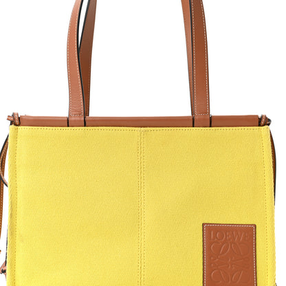 Loewe Canvas Calfskin Cushion Tote Yellow 7 of 11