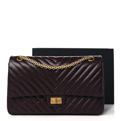 Chanel Aged Calfskin Chevron Quilted 2.55 Reissue 226 Flap Burgundy 10 of 10